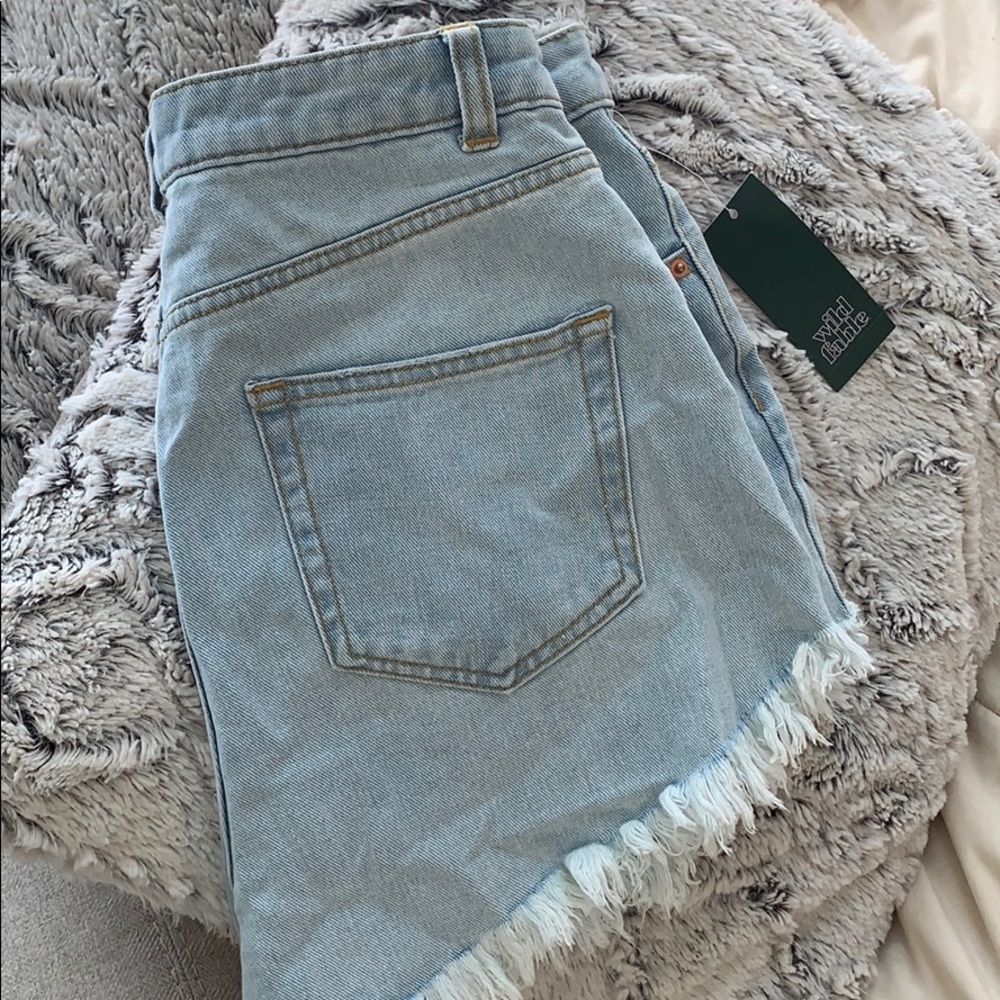 Target white washed jean shorts